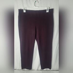 Pure Jill J.jill Slim Leg Pima Cotton Affinity Ankle Pant In Acai Size Large